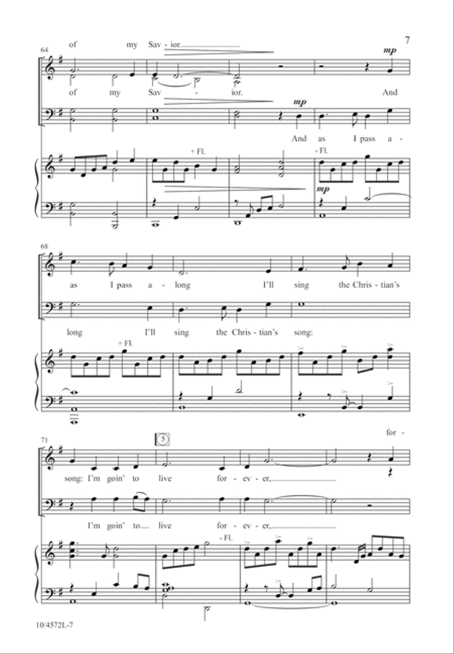 Pilgrim Song 4-Part scores gallery preview page 7