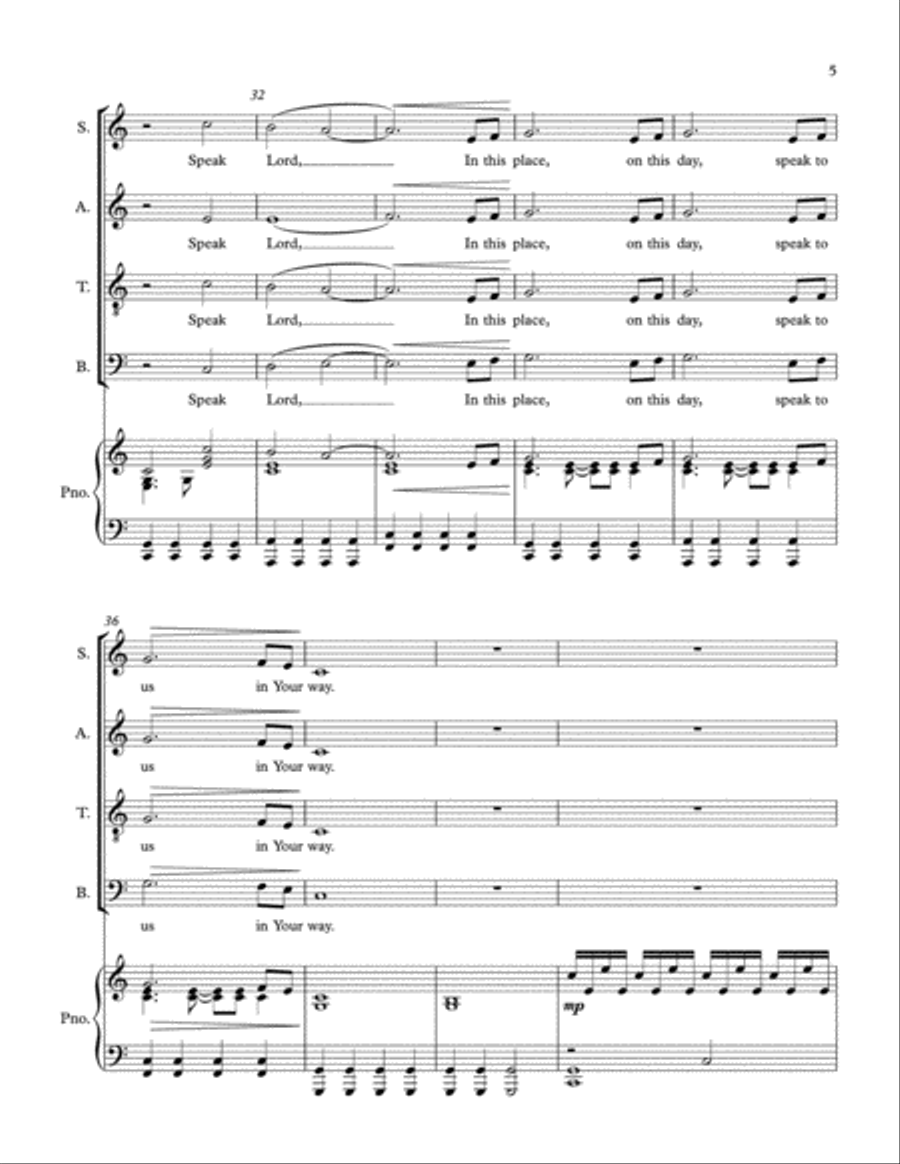 Speak Lord 4-Part scores gallery preview page 5