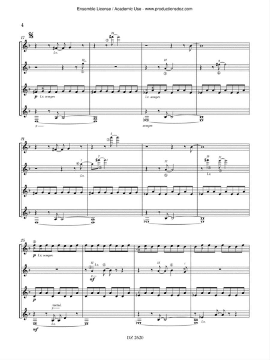 Le brasier des lucioles Le brasier des lucioles Guitar Ensemble scores gallery preview page 4