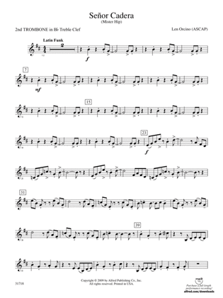 Señor Cadera (Mister Hip): (wp) 2nd B-flat Trombone T.C.