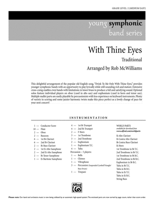 Book cover for With Thine Eyes: Score
