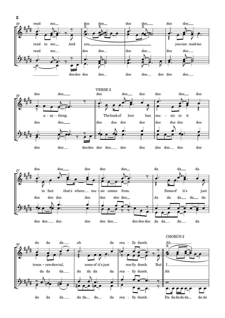 The Book Of Love SSAA scores gallery preview page 2
