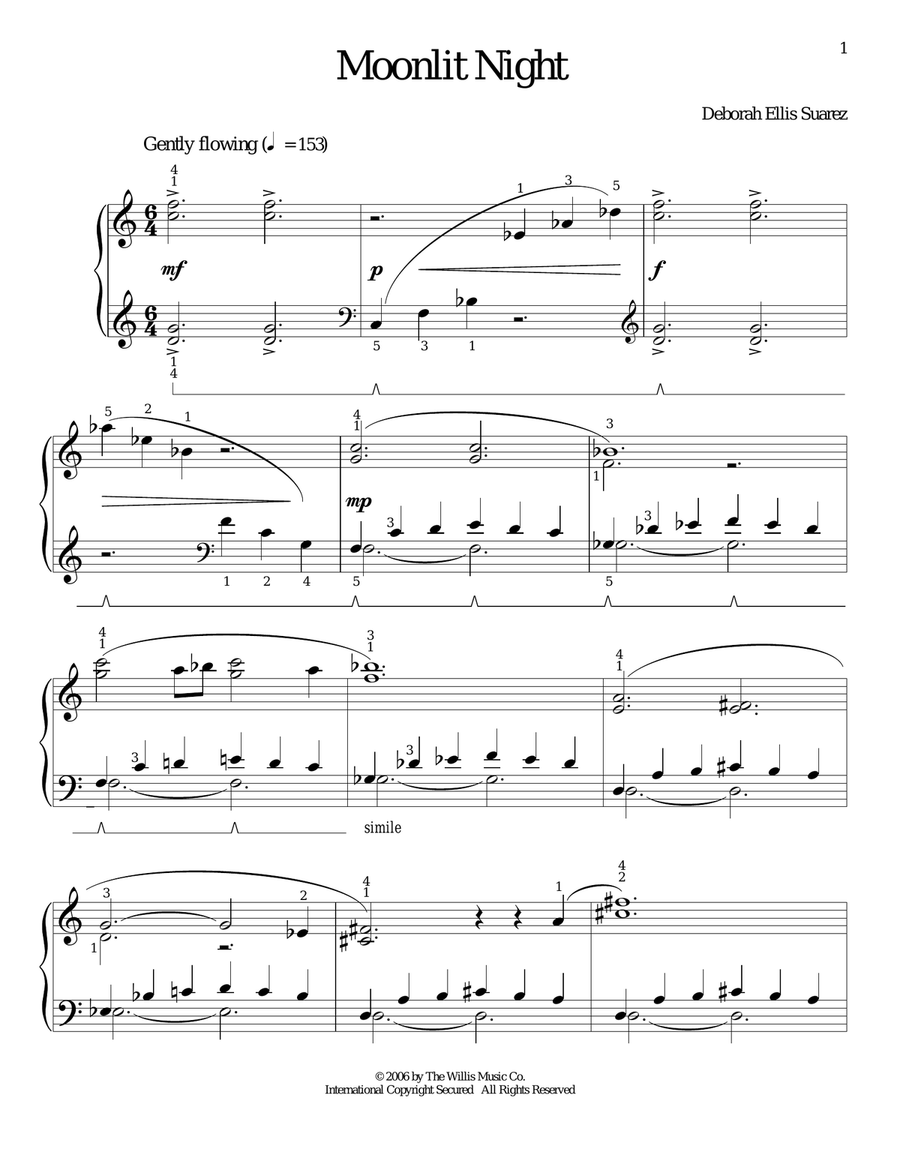 Moonlit Night Moonlit Night Piano Method scores gallery preview page 1