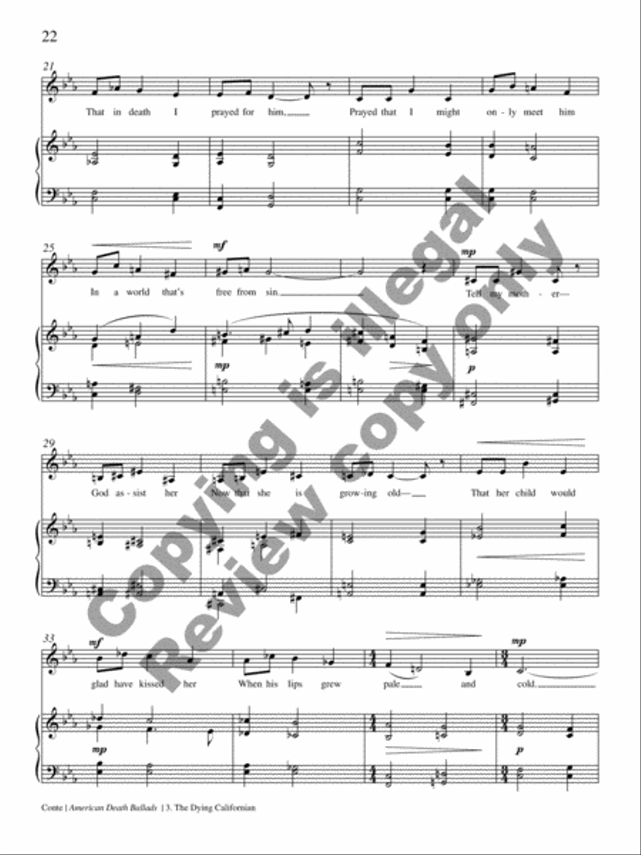 American Death Ballads (Piano/Vocal Score) Medium Voice scores gallery preview page 36