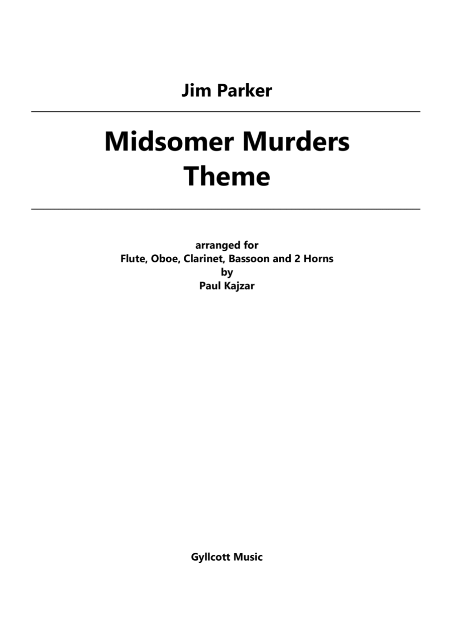 Midsomer Murders (main Title/cues) Woodwind Ensemble scores gallery preview page 1