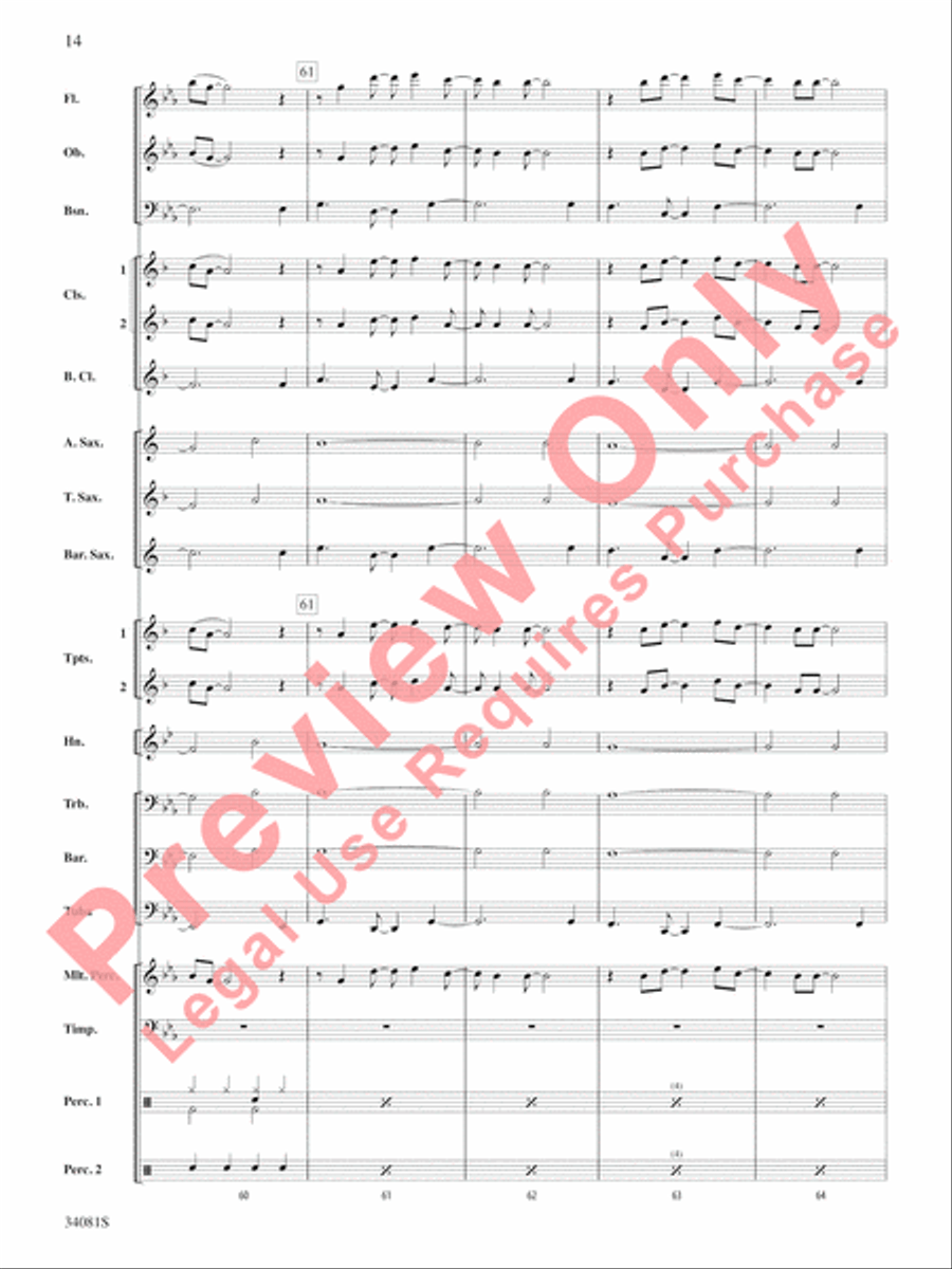 Misery Misery Concert Band scores gallery preview page 15