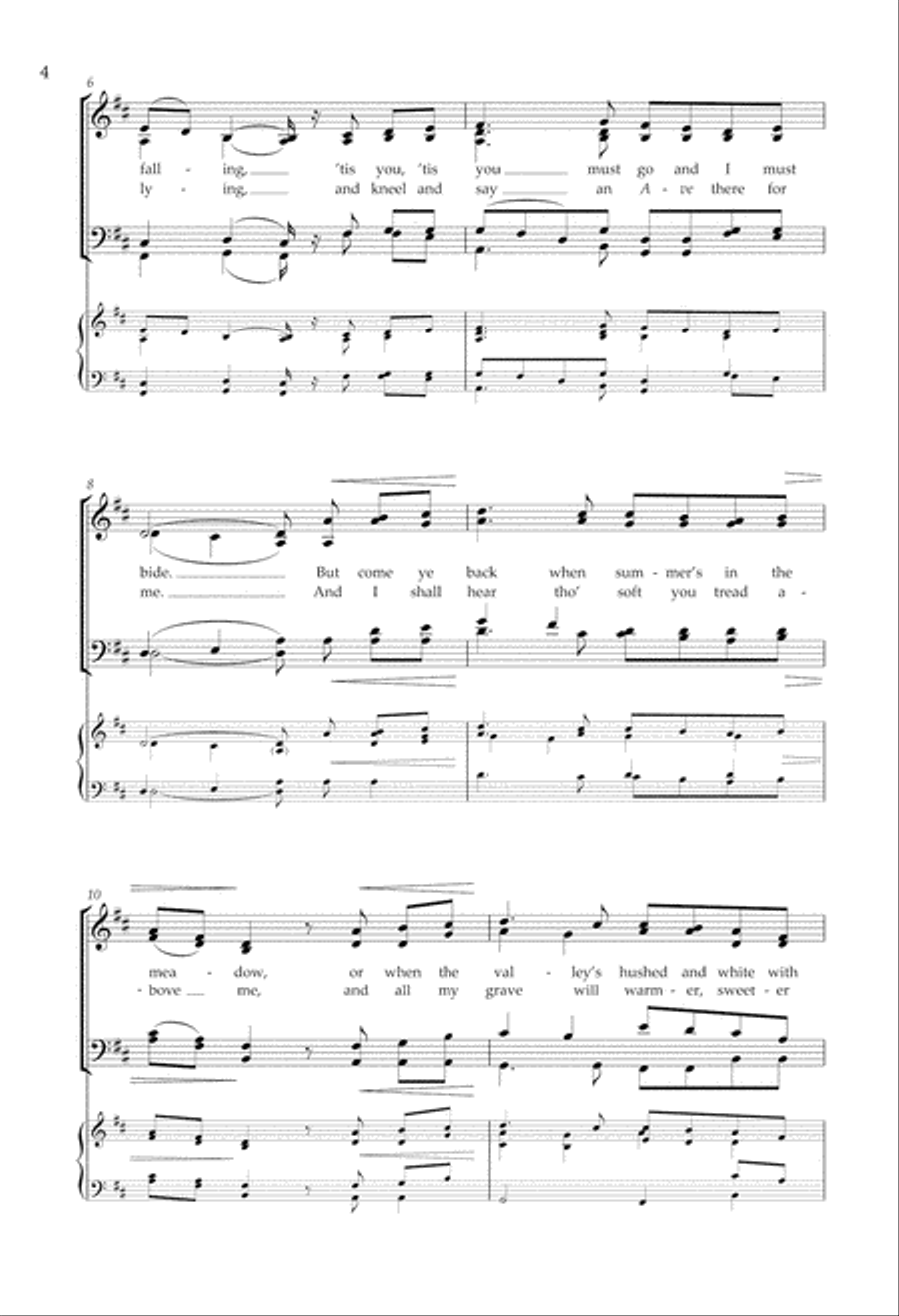 Danny Boy (Three Irish Ballads) 4-Part scores gallery preview page 4