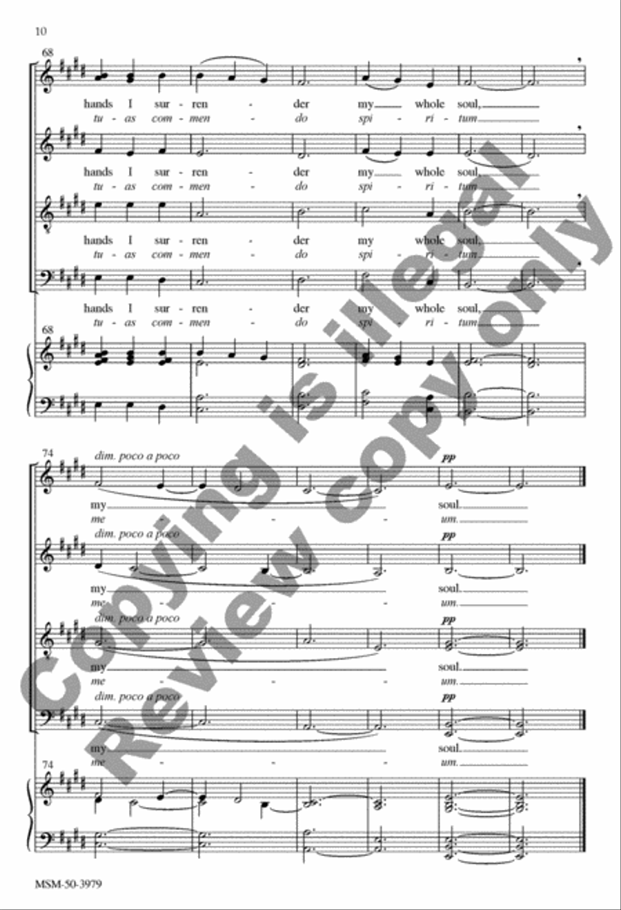 Into Your Hands I Surrender My Soul: In manus tuas 4-Part scores gallery preview page 17