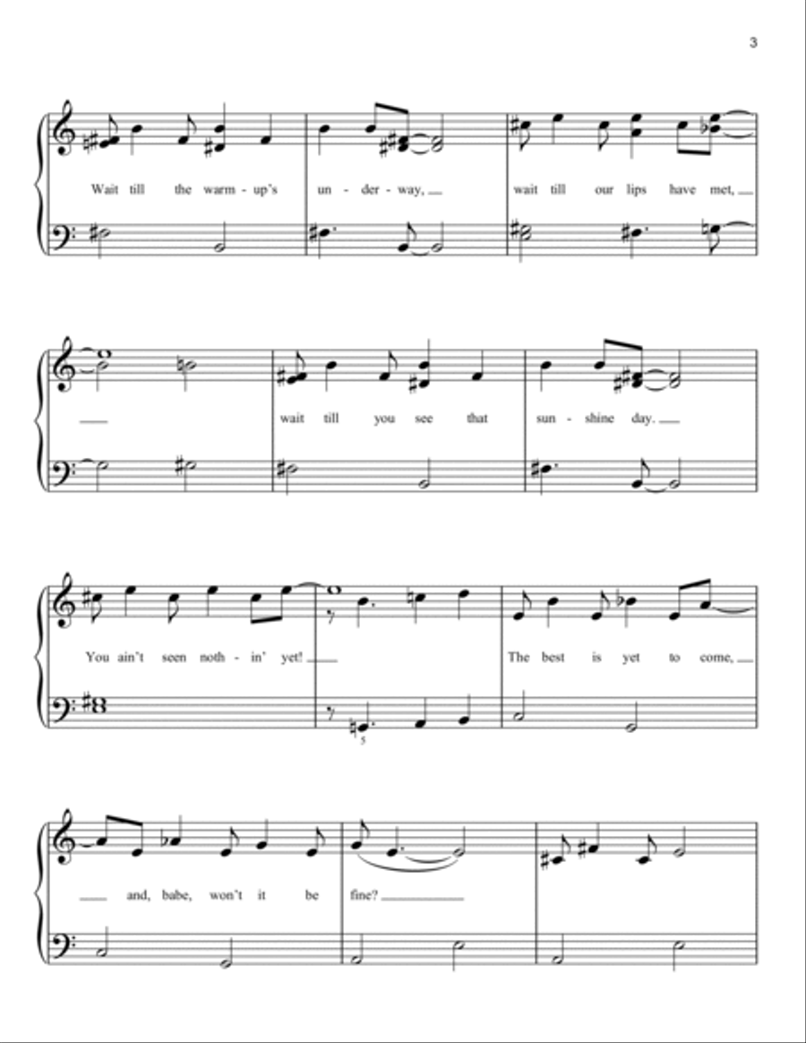 The Best Is Yet To Come Easy Piano scores gallery preview page 3