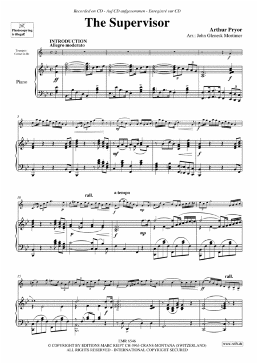 The Supervisor Cornet scores gallery preview page 3