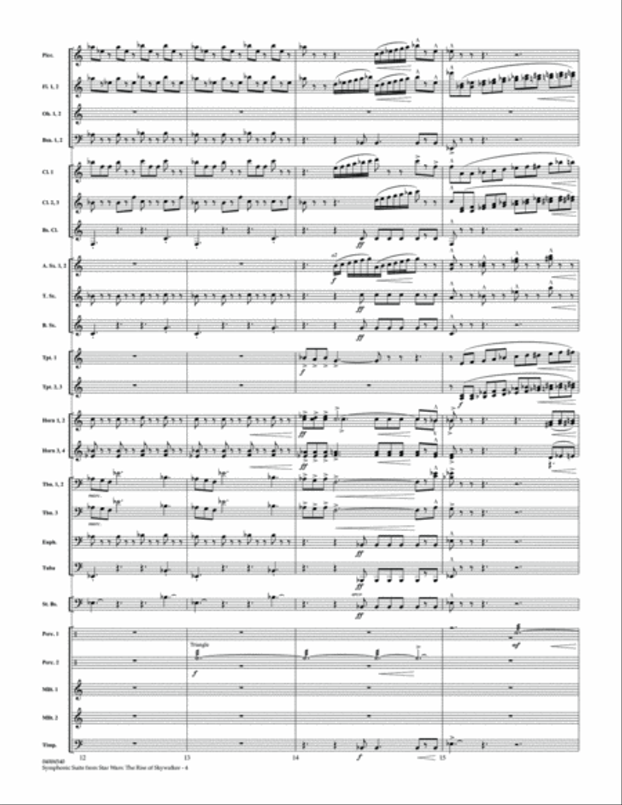 Symphonic Suite from Star Wars: The Rise of Skywalker (arr. Bocook) - Conductor Score (Full Score) Concert Band scores gallery preview page 4