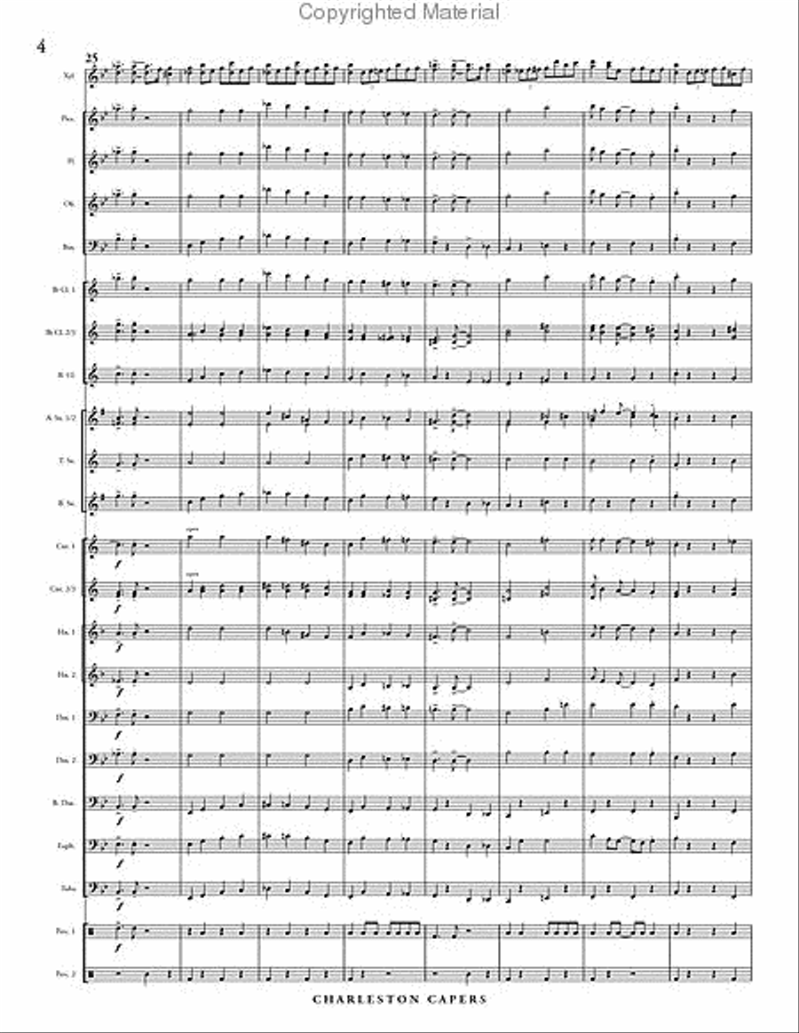 Charleston Capers Concert Band scores gallery preview page 5