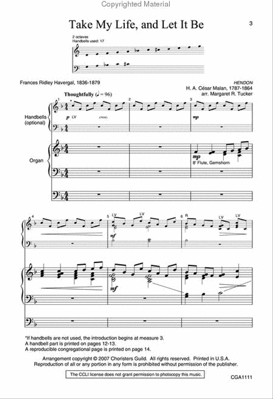 Take My Life, and Let It Be 2-Part scores gallery preview page 2