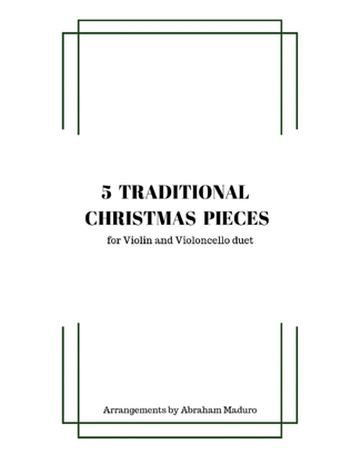 Book cover for 5 Traditional Christmas Arrangements for Violin and Cello Duet