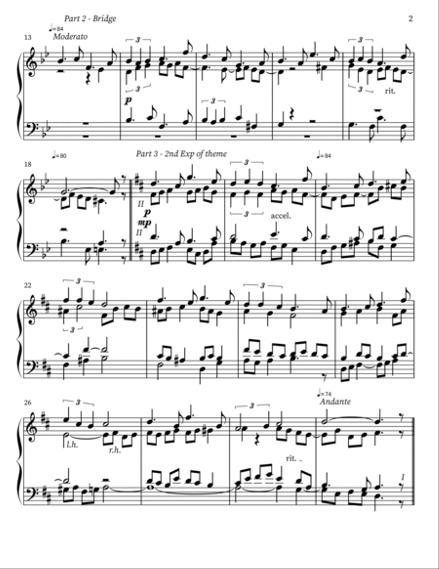 Andantino in Bb Major for Organ Organ Solo scores gallery preview page 2