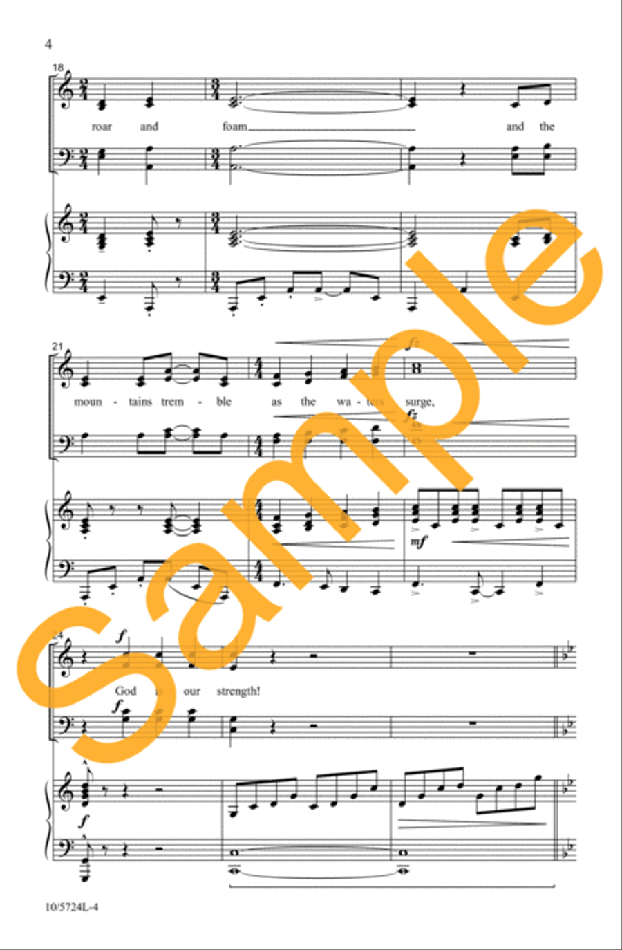 Psalm 46 4-Part scores gallery preview page 5