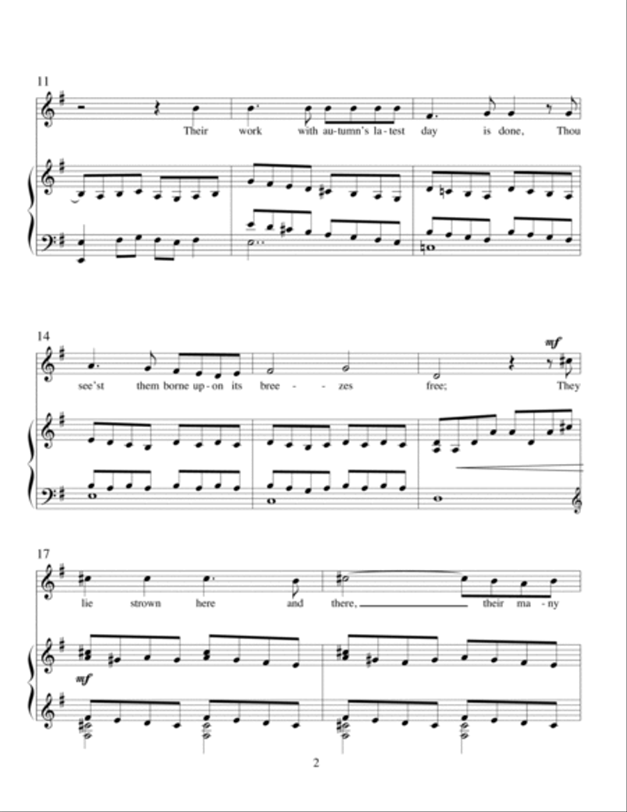Leaves in Autumn Low Voice scores gallery preview page 2