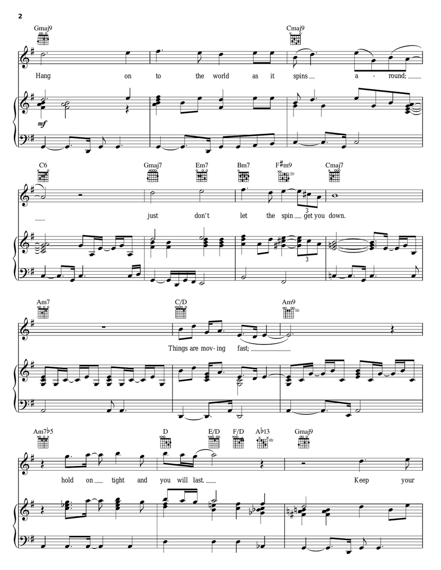 Someday We'll All Be Free Piano, Vocal, Guitar scores gallery preview page 2