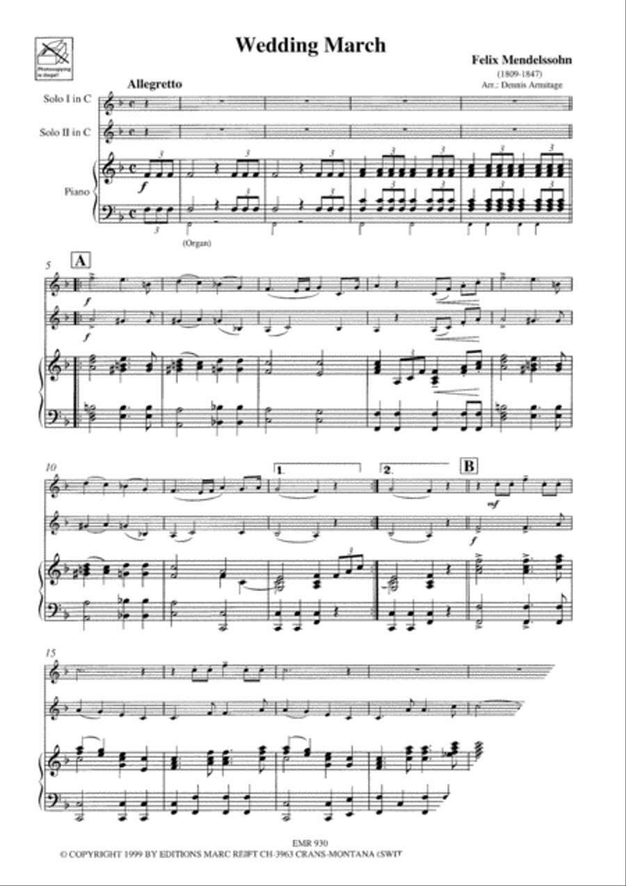 Wedding Music Wedding Music Trumpet Duet scores gallery preview page 3