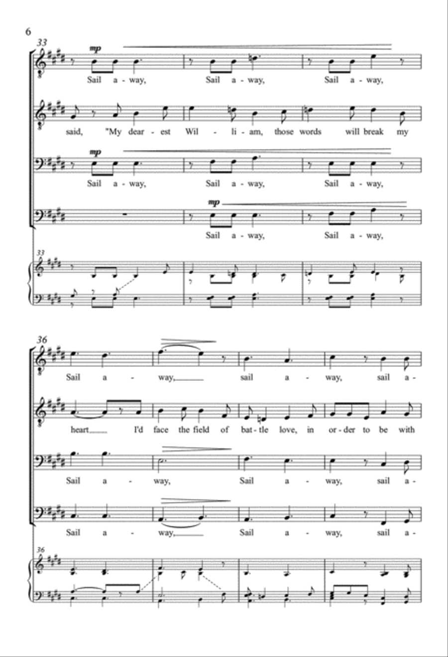Lisbon Bay - A Sailors' Song TTBB scores gallery preview page 6