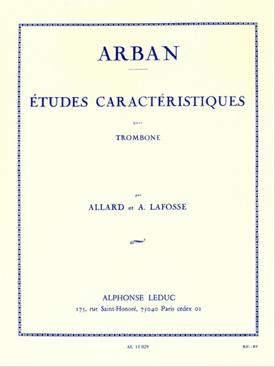 Etudes Caracteristiques pour Trombone Trombone Solo scores gallery preview page 1