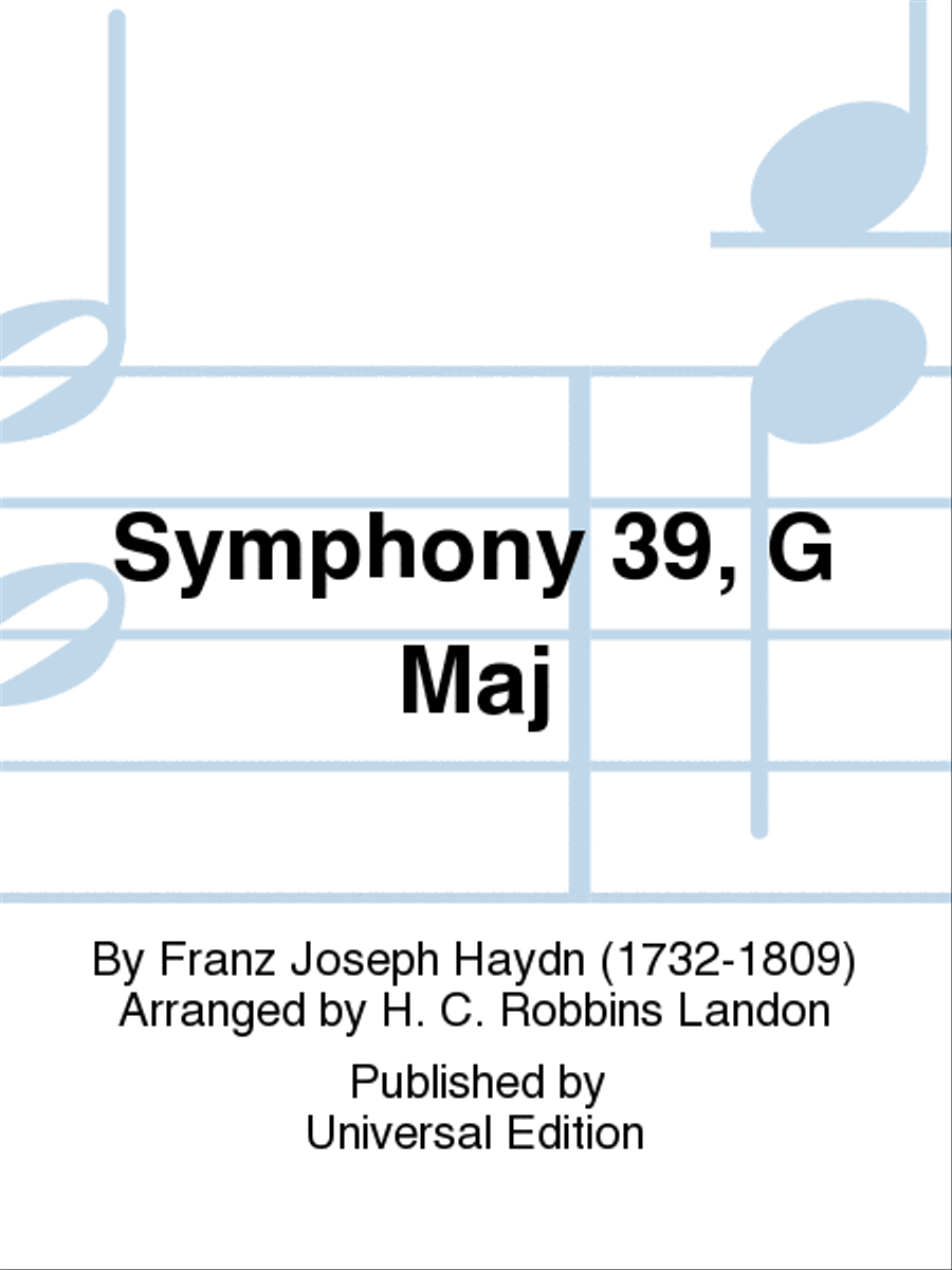 Symphony 39, G Maj Symphony 39, G Maj Orchestra scores gallery preview page 1