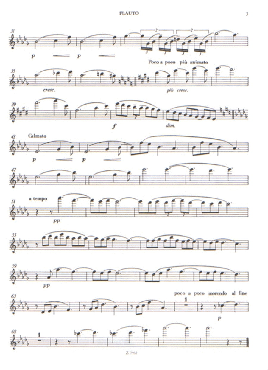 Clair de lune Flute Solo scores gallery preview page 2