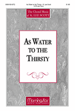 Book cover for As Water to the Thirsty