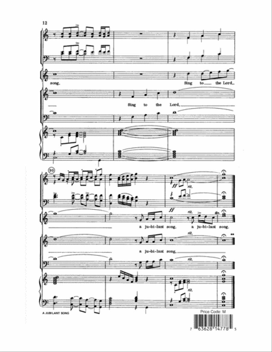 A Jubilant Song A Jubilant Song 4-Part scores gallery preview page 13