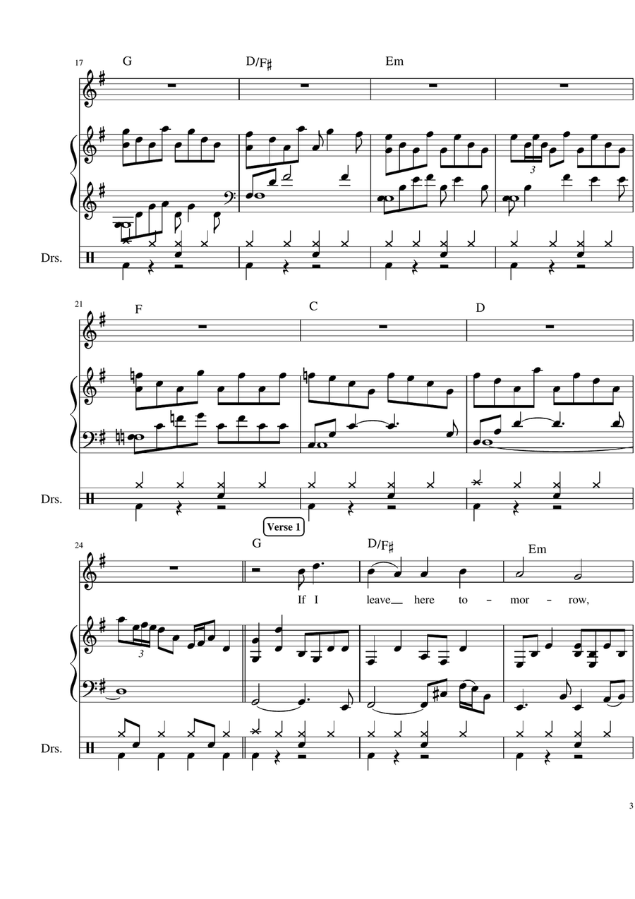 Free Bird Piano, Vocal scores gallery preview page 3