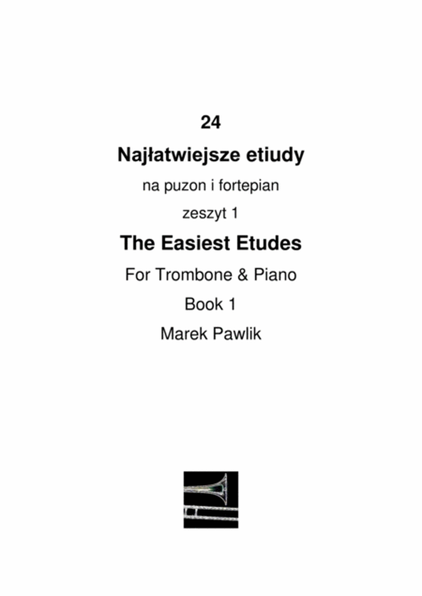 24 Najłatwiejsze etiudy na puzon i fortepian zeszyt 1
