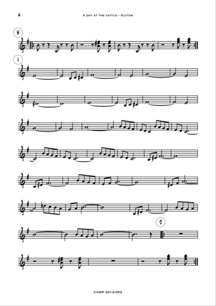 A day at the office (album) - 13 guitar parts Jazz Ensemble scores gallery preview page 3