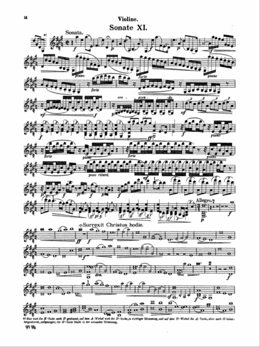 Biber: 16 Violin Sonatas, Volume II Violin scores gallery preview page 1