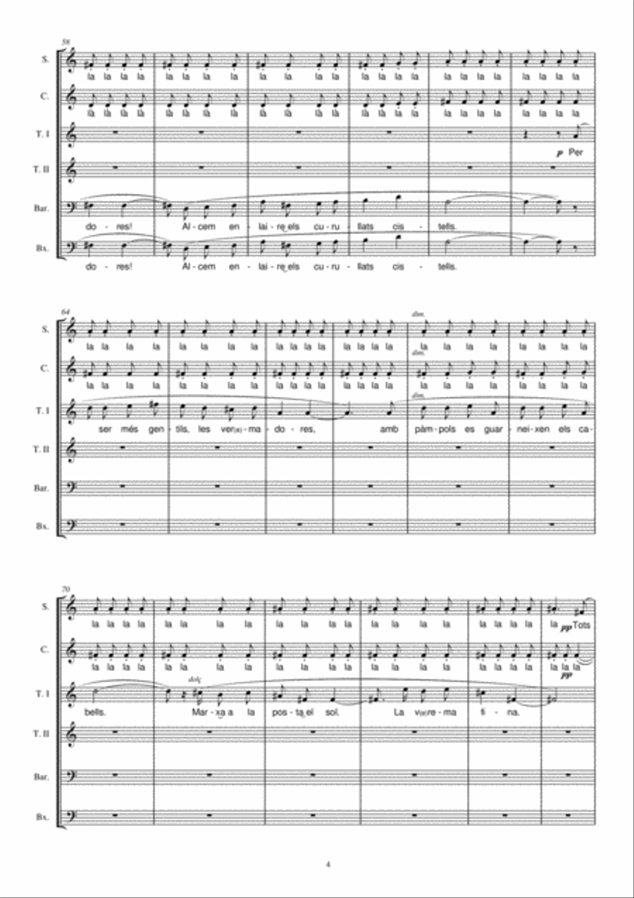 La nostra verema La nostra verema 4-Part scores gallery preview page 6