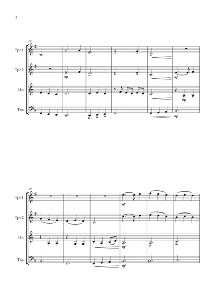 Silent Night For Brass Quartet in F Major image number null