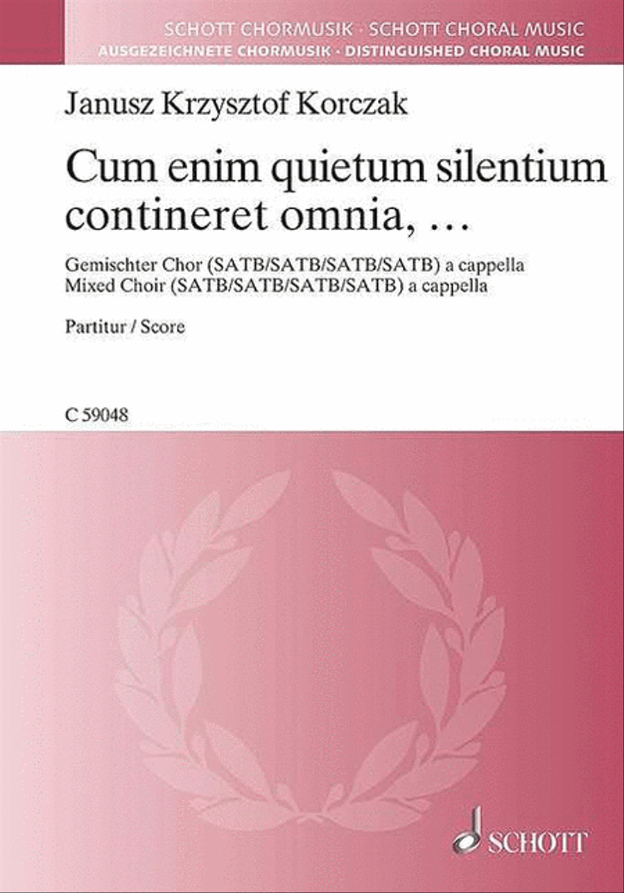 Cum Enim Quietum Silentium Contineret Omnia, ... 4-Part scores gallery preview page 1