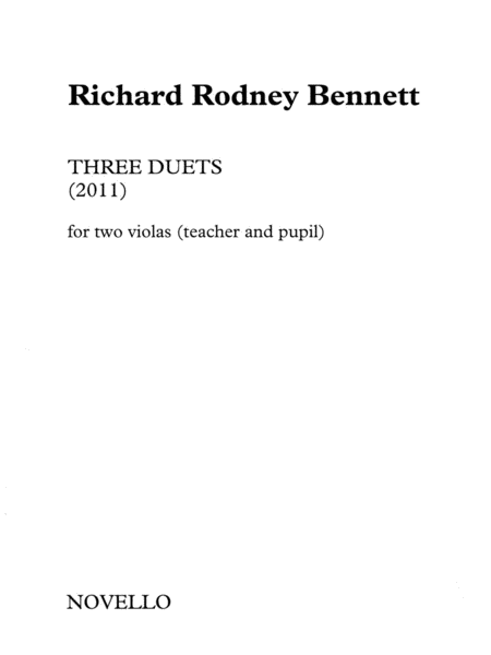 Three Duets for Two Violas (Teacher and Pupil)