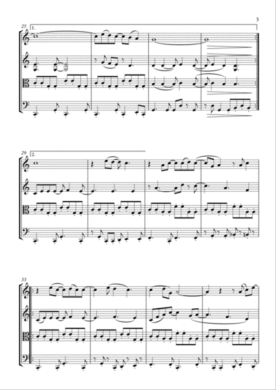 Daniel Daniel String Quartet scores gallery preview page 4