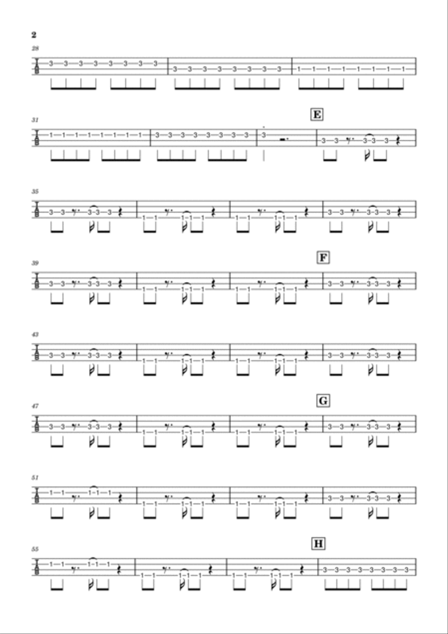 You Oughta Know You Oughta Know Bass Guitar Tablature scores gallery preview page 2