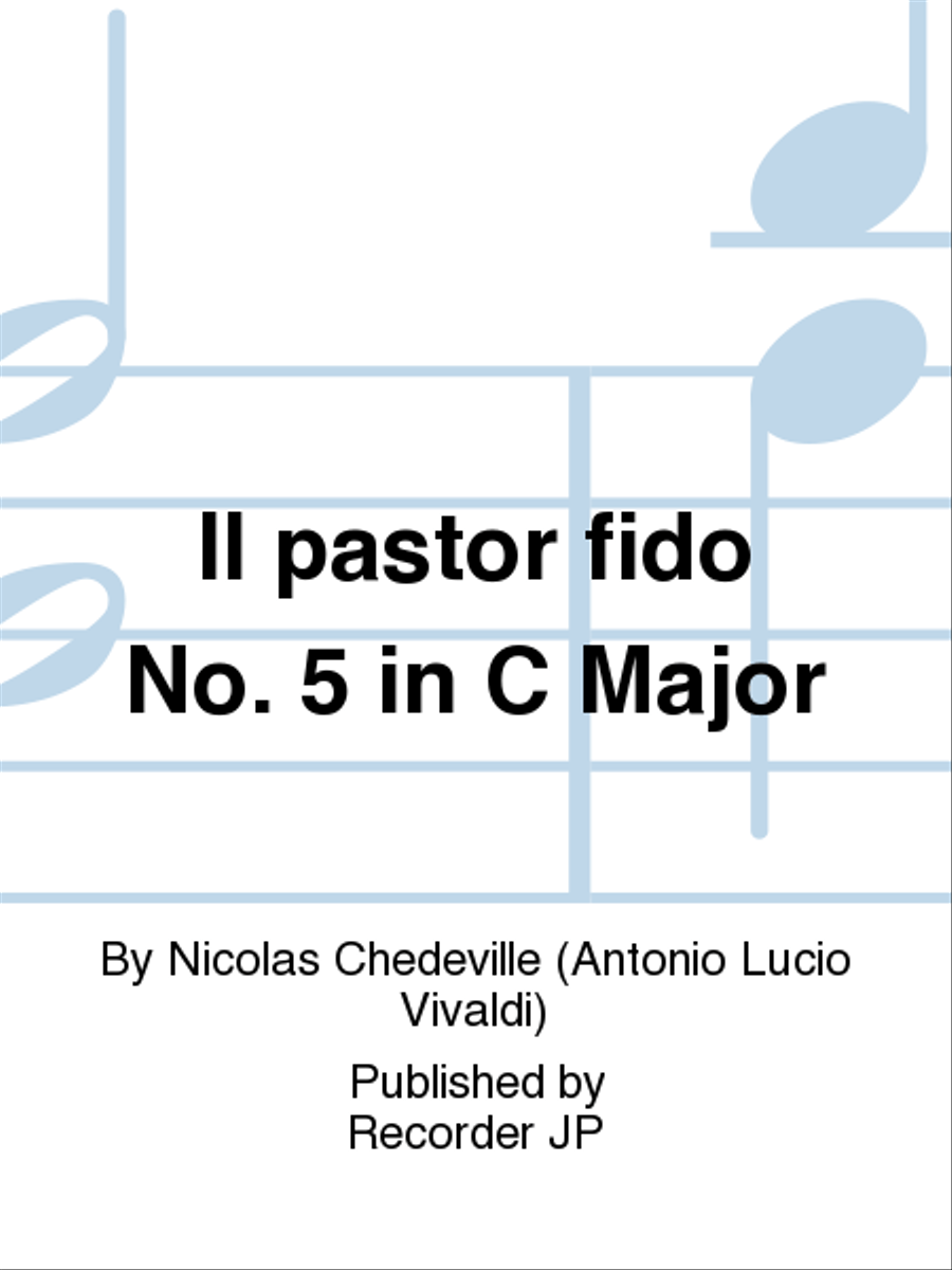 Il pastor fido No. 5 in C Major Alto Recorder scores gallery preview page 1