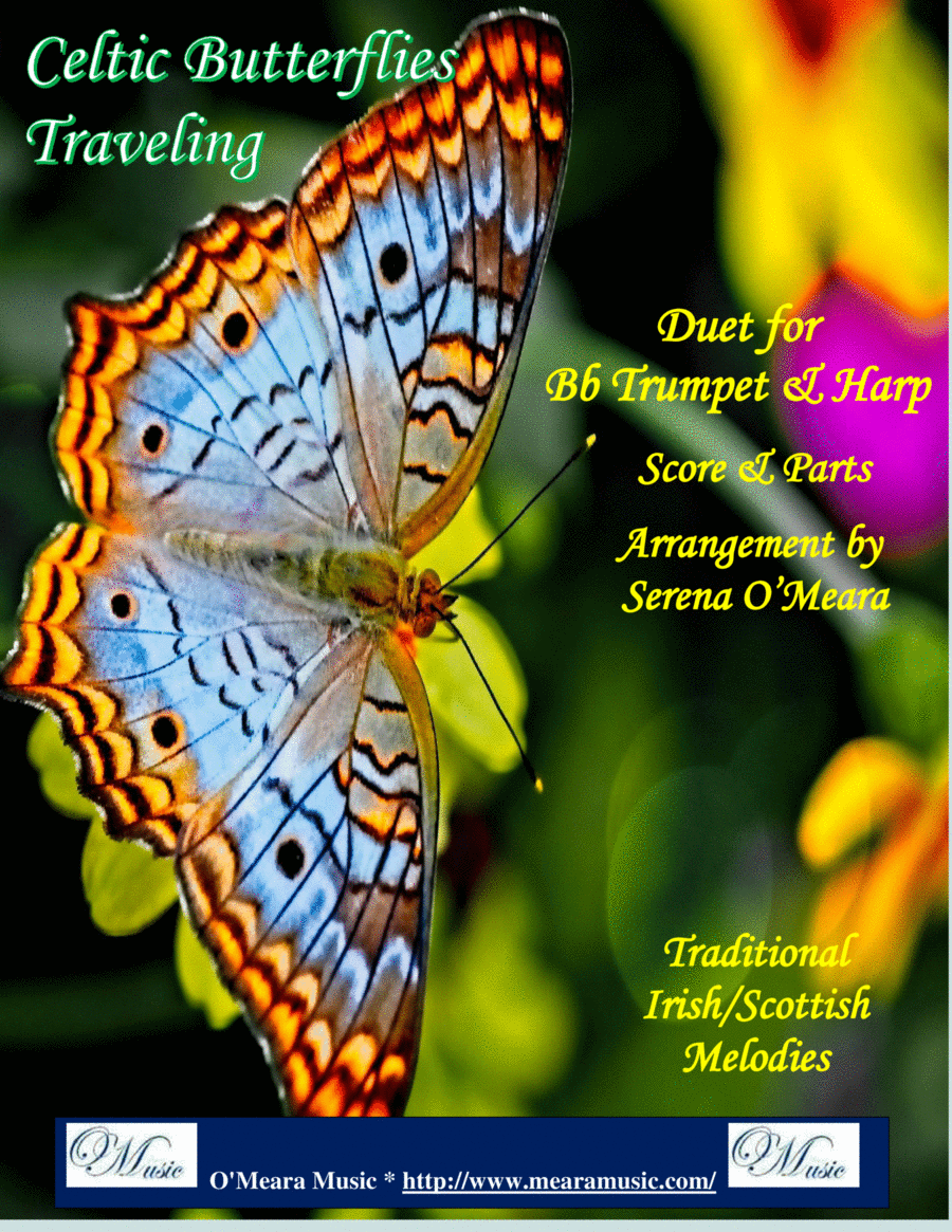 Celtic Butterflies Traveling, Duet for Bb Trumpet and Harp image number null