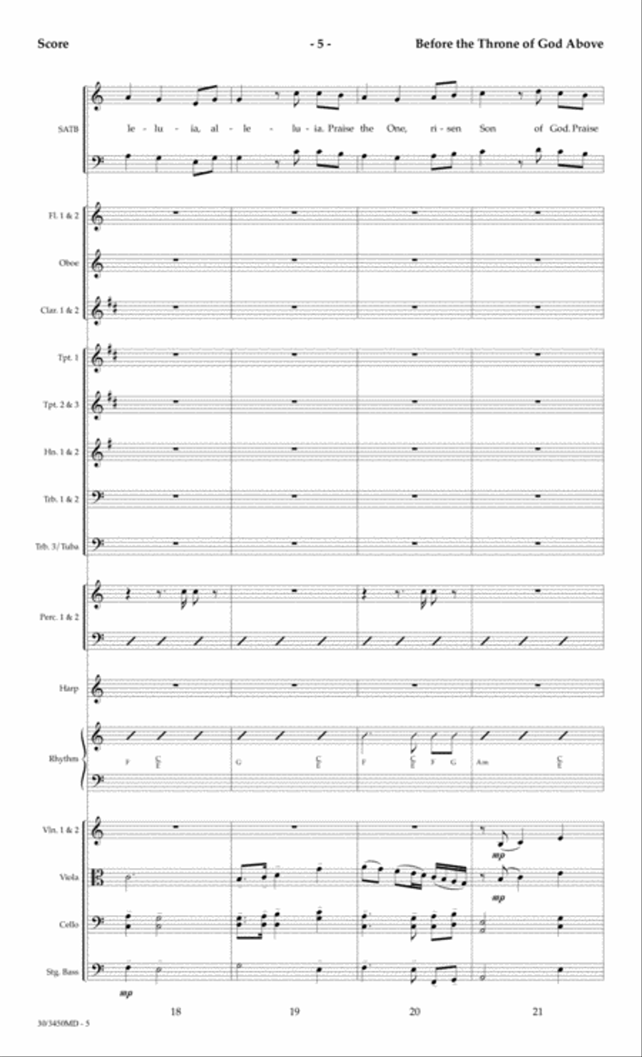Before the Throne of God Above - Orchestral Score and Parts Choir scores gallery preview page 8