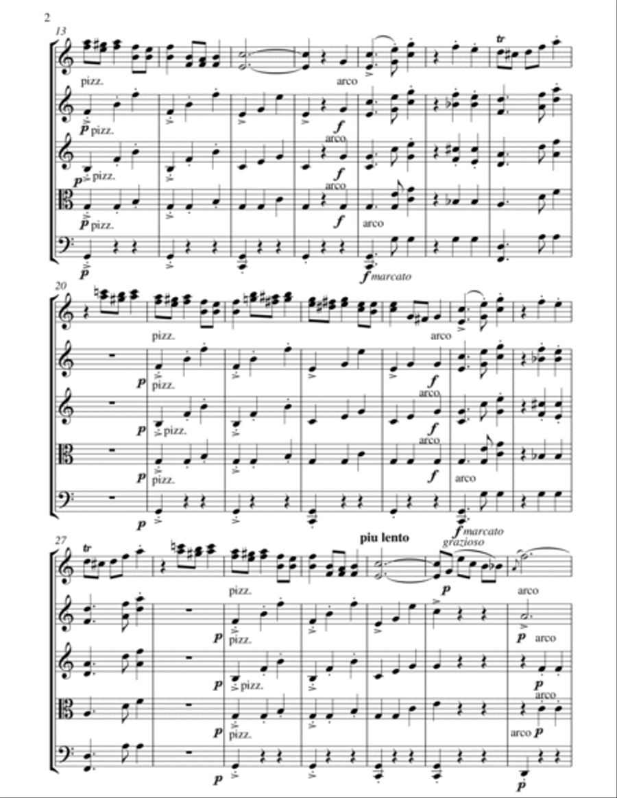 Kriesler : Liebesfraud for Violin Solo and String Orchestra String Orchestra scores gallery preview page 2