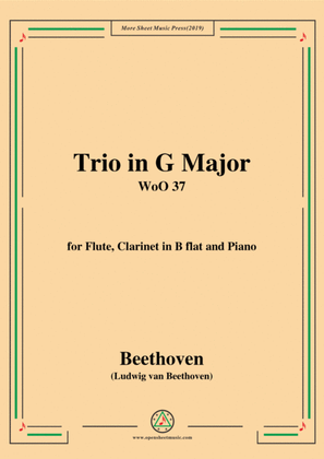 Book cover for Beethoven-Trio in G Major,for Piano,Flute and Clarinet,WoO 37