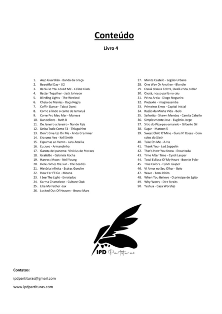 Partituras - 50 Melodias com cifra - Livro 4 Flute scores gallery preview page 2