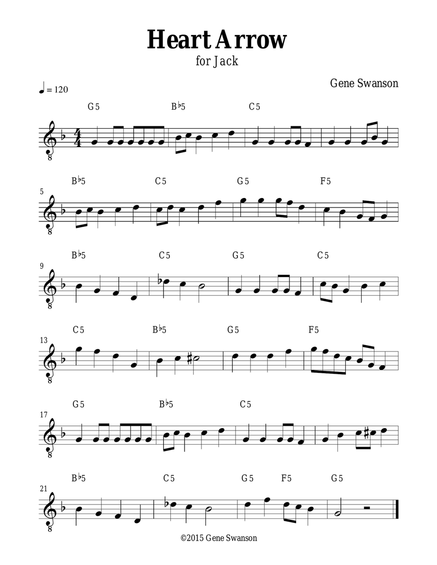 Heart Arrow - Play Along! Piano scores gallery preview page 1