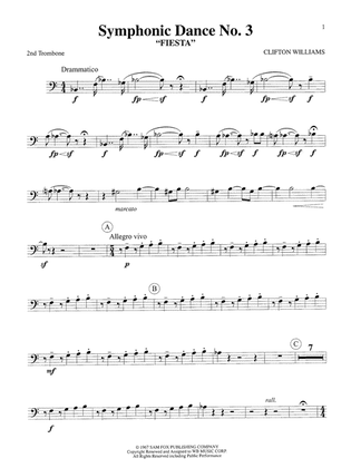Book cover for Symphonic Dance No. 3 ("Fiesta"): 2nd Trombone