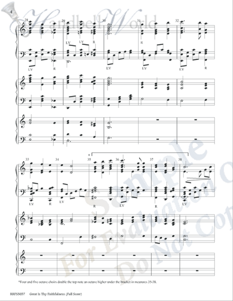 Great Is Thy Faithfulness 5-Octaves scores gallery preview page 4