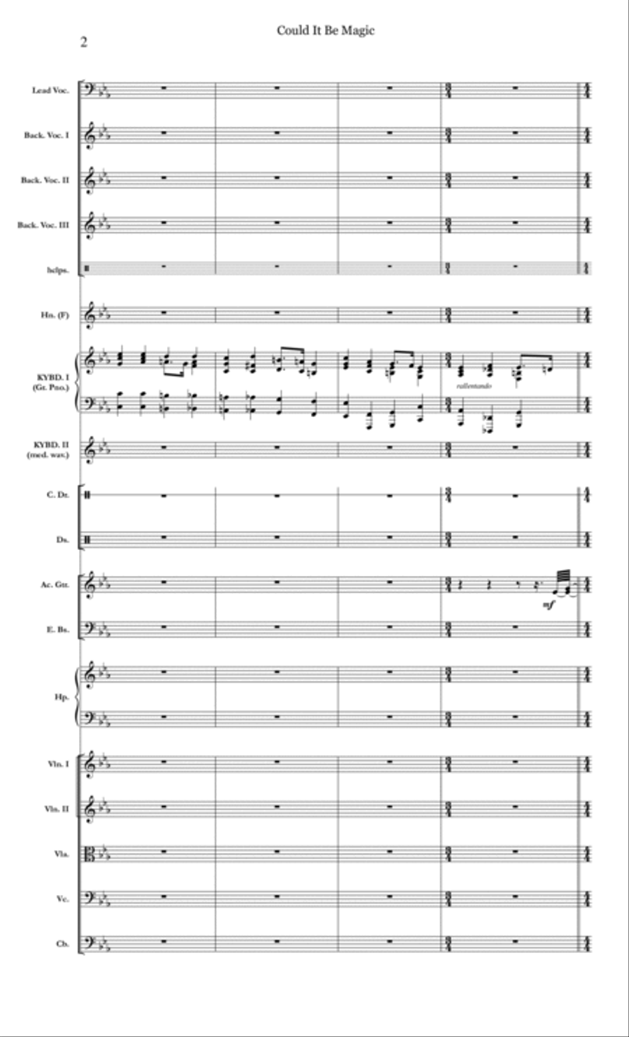 Could It Be Magic Full Orchestra scores gallery preview page 2