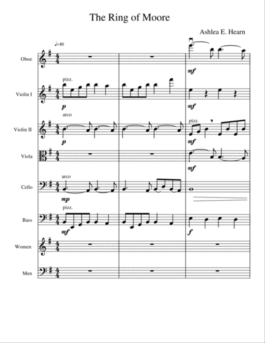 The Ring of Moore The Ring of Moore String Orchestra scores gallery preview page 1